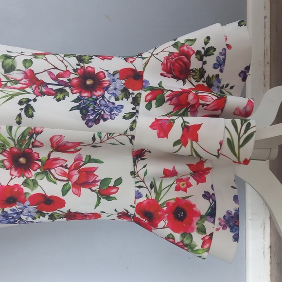 ASOS floral asymmetrical mermaid midi dress (Size 10) - Picture 7 of 9